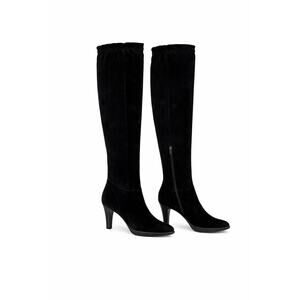 Paul Green Black Suede OTK Boots | Capsule Wardrobe CBK Minimalist City Chic EUC